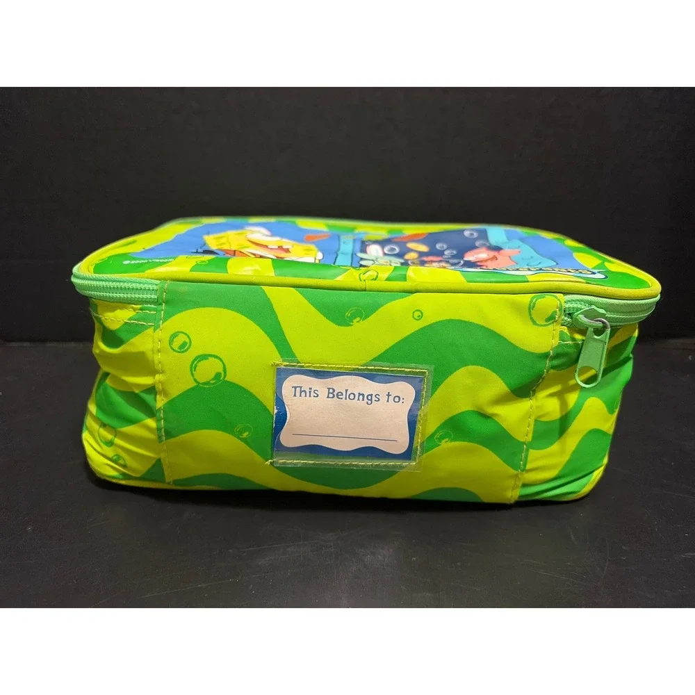 Vintage 2000 SpongeBob SquarePants Insulated Soft Lunch Box Bag Green Viacom Y2K